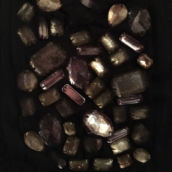 j Crew gray tank top with assorted jewels - Picture 4 of 5